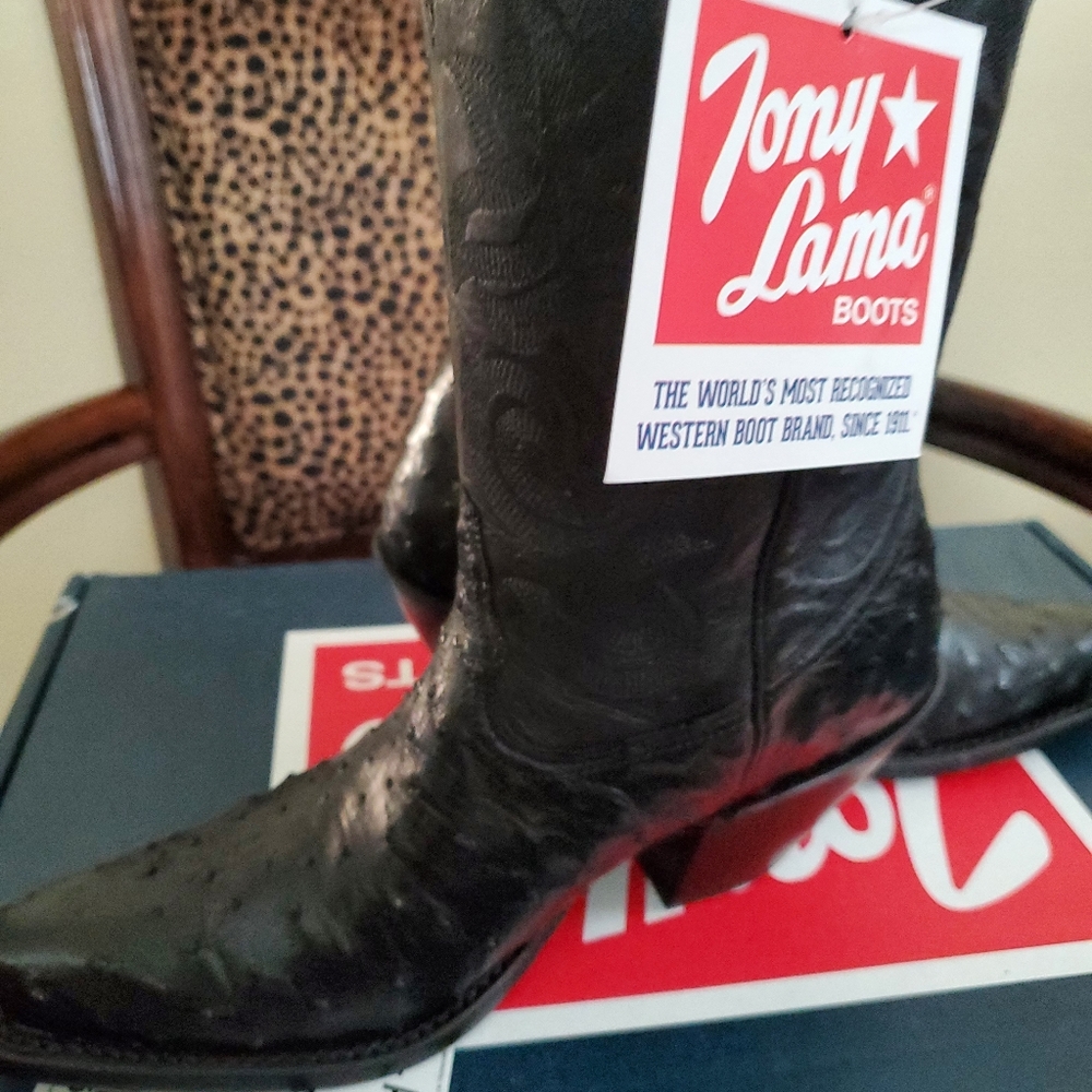 Womens Tony Lama Ostrich Leather MindyCowboy Boots